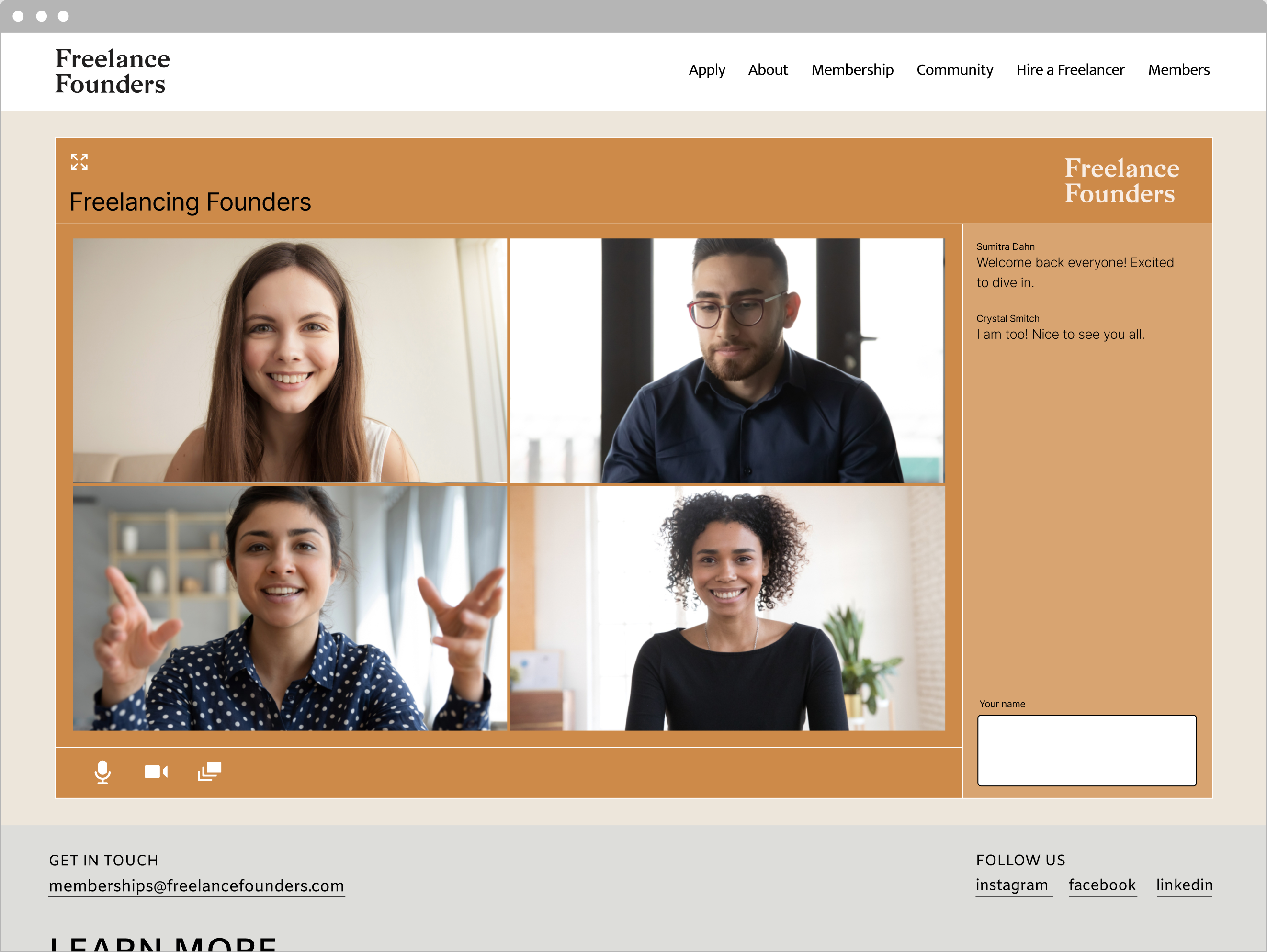 Example of embedded virtual venue