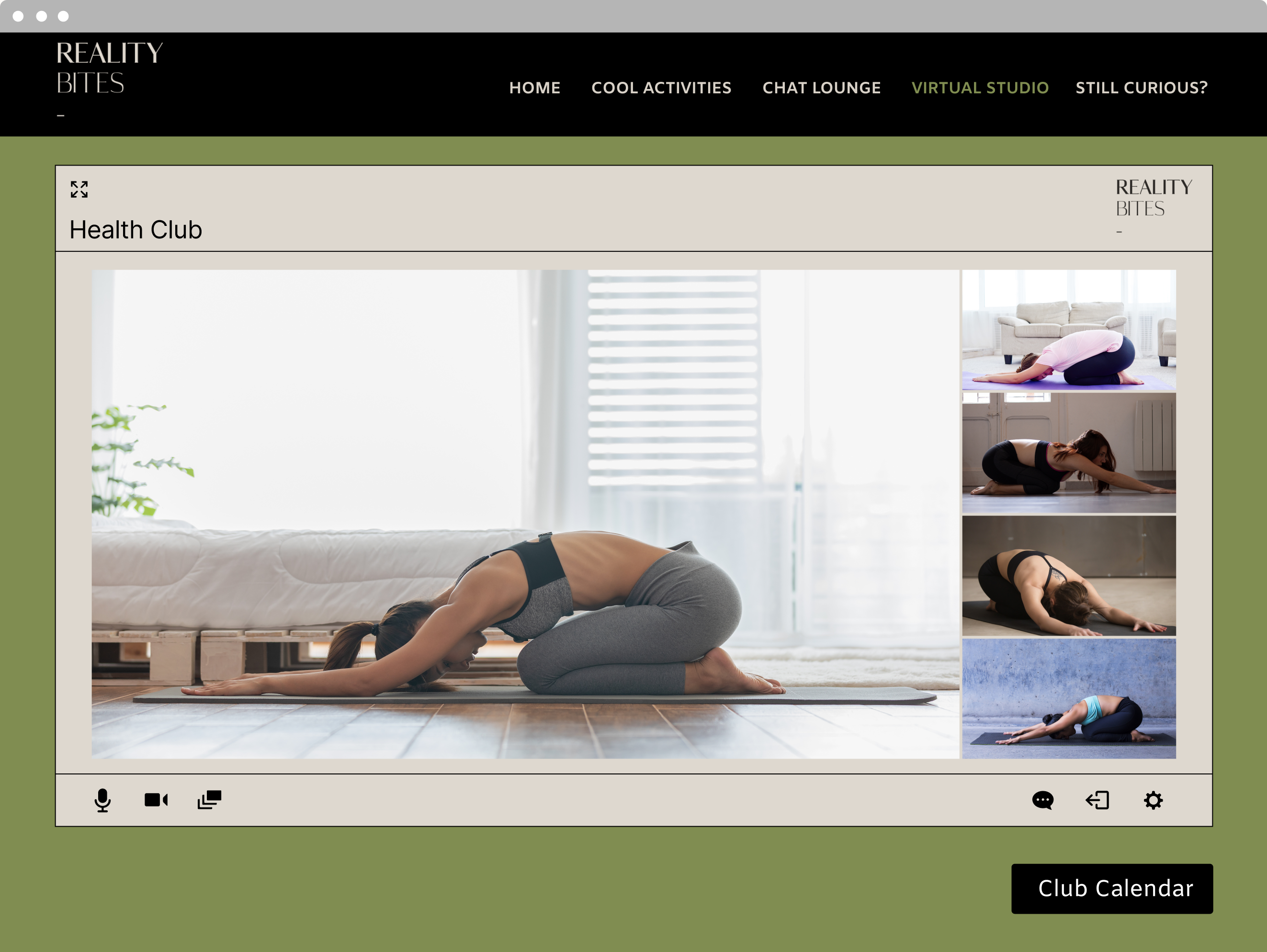 Example of embedded virtual venue